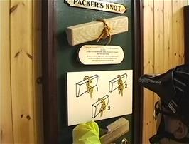Ben tries to get the hang of the Packer's Knot in The Ropemakers, Hawes